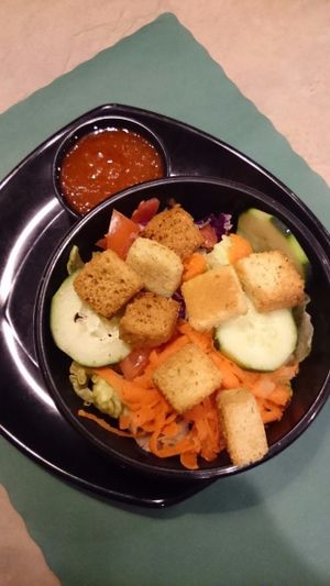 Salad with house sweet celery dressing.  at Franconia Heritage Restaurant in Souderton