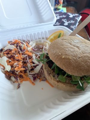 Veggie burger   at Fancy Pants Cafe in Bridgewater