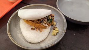 Pumpkin tofu bao bun at Lucky Chan's Laundry and Noodle Bar in Northbridge