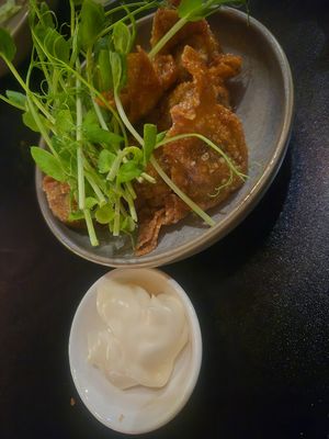 Gochujang pulled jackfruit dumplings at Lucky Chan's Laundry and Noodle Bar in Northbridge