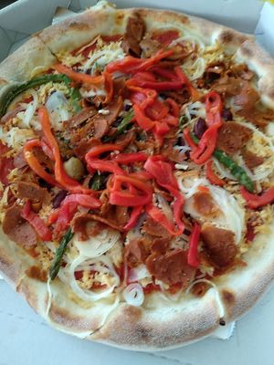 soyarnica pizza at Pizzeria Doomsday in Zagreb