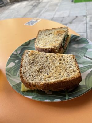 Vegan cheese sandwich @ Roots, Puerto de la Cruz, Tenerife  at Roots in Tenerife