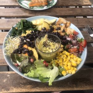 12,50 € & not enough sauce for the salad   at Roots in Tenerife