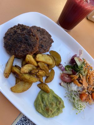 Vegan combo  at Roots in Tenerife