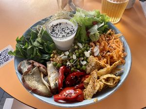  Vegan protein Buddha bowl   at Roots in Tenerife