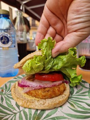 Veggier Burger at Roots in Tenerife