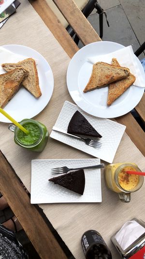 Cakes and sandwiches  at Roots in Tenerife