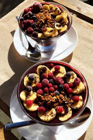 Acai bowls at Roots in Tenerife