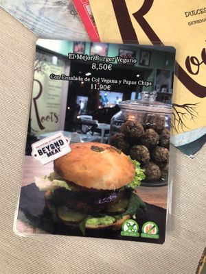 Beyond Meat Burger at Roots in Tenerife