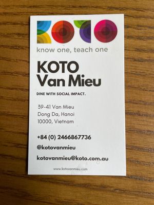 Dine with social impact  at Koto in Hanoi