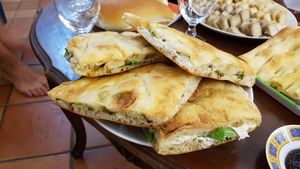 Pizzas at Dall'Albero in Rome