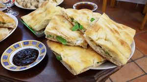 Pizzas at Dall'Albero in Rome