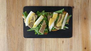 Perfect bruschetta. at Dall'Albero in Rome