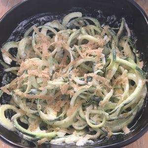 Cheesy zoodles! at Dall'Albero in Rome