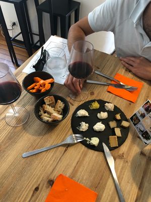 Cheese platter at Dall'Albero in Rome