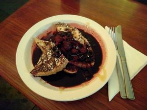 Vegan French toast at The Fat Cyclist Cafe in Stirling