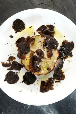 Mushroom plate can be made. vegan. at Nota Bene in Toronto