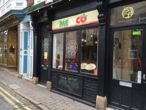 outside  at Little Mexico in Hexham
