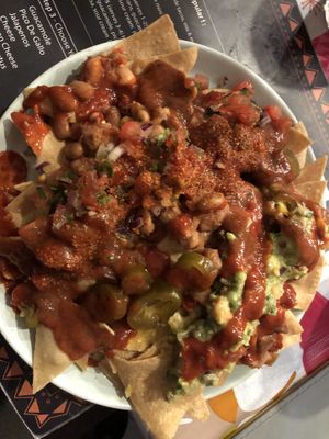 Supernachos, vegan  at Little Mexico in Hexham