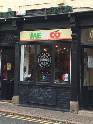 outside  at Little Mexico in Hexham