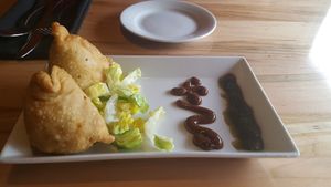 Veggie samosas at Zaika Indian Cuisine in Broomfield