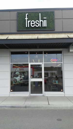 Entrance at freshii in Prince George