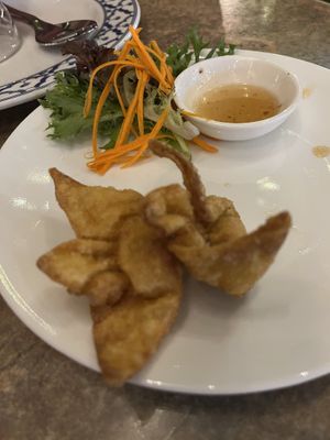 Wontons  at Siam Purity in Broadbeach