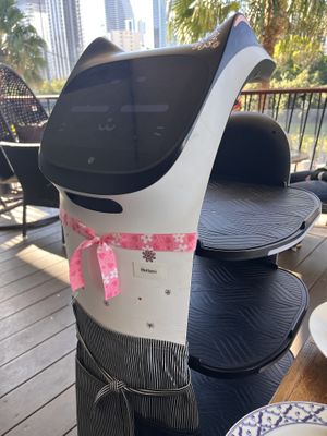 Robot waitress  at Siam Purity in Broadbeach