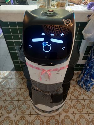 The robot delivery waitress at Siam Purity in Broadbeach