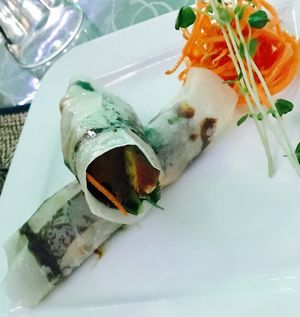 Duck pancakes at Siam Purity in Broadbeach