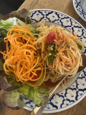 Papaya salad  at Siam Purity in Broadbeach