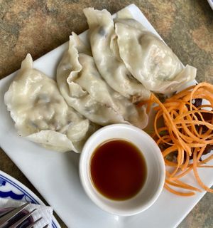 Steamed dumplings at Siam Purity in Broadbeach