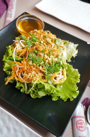 Banh khot (mushroom-filled crispy dumplings) at La Palanche d'Aulac in Paris