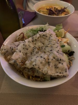 Rice noodle bowl at La Palanche d'Aulac in Paris