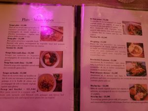 Main Dishes Menu at La Palanche d'Aulac in Paris
