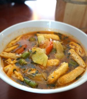 Bun Canh Chua (soup with tamarind and vegetables) at La Palanche d'Aulac in Paris