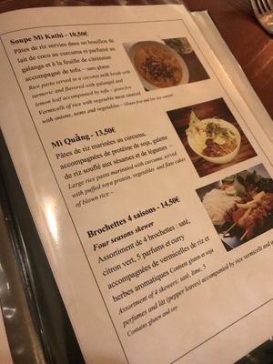 Menu  at La Palanche d'Aulac in Paris