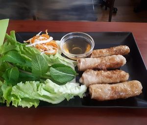 Fried rice paper rolls at La Palanche d'Aulac in Paris