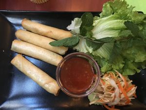 Lumpia with tofu & bamboo at La Palanche d'Aulac in Paris
