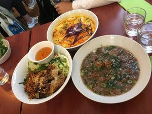 Soupe pho + Bo Bun + another soup (don’t remember the name) at La Palanche d'Aulac in Paris