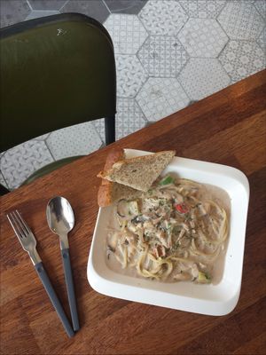 Soy Milk Pastas at Around Green - 어라운드 그린 in Seoul