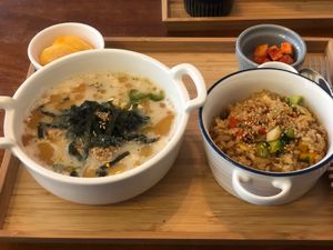 Korean traditional dish “Dok-Kuk” at Around Green - 어라운드 그린 in Seoul