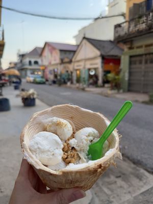   at Coconut Ice Cream in Battambang