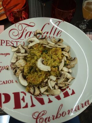 Rice with vegetals, in vegan version (with vegetal cream). at Niza in Valladolid