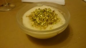 Dessert at Les Oiseaux s'entetent in Liege