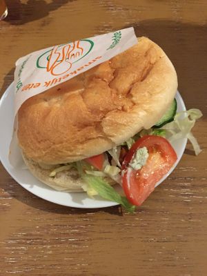 Delicious kebab at Les Oiseaux s'entetent in Liege