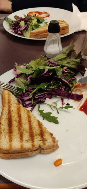 Les croques monsieur :) at Les Oiseaux s'entetent in Liege