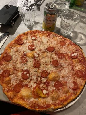 Vegan Pepperoni pizza  at Pizza Express  in Falmouth