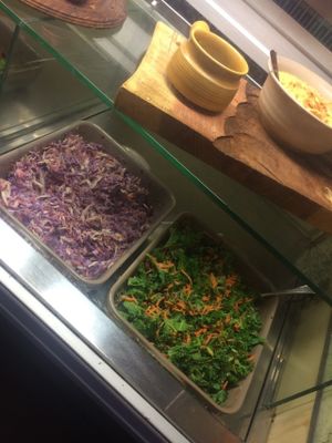 Bento box salad options at Sukha Essentials in Bournemouth