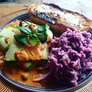 Courgette ravioli  at Sukha Essentials in Bournemouth